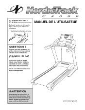 NordicTrack C4000 Treadmill French Manual