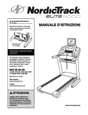 NordicTrack Elite 4000 Treadmill Italian Manual