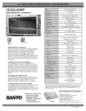 Sanyo CE42LH2WP Print Specs