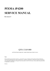 Canon PIXMA iP4200 Service Manual