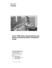 Cisco 1841 Hardware Installation Guide
