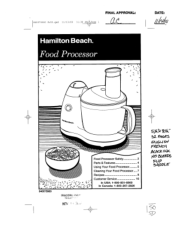 Hamilton Beach 70550 Use & Care
