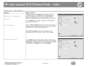 HP CP1215 HP Color LaserJet CP1210 Series Printer - Color Tasks