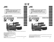 JVC GY-DV5000U GY-DV5000U 3-CCD Professional DV Camcorder 92 page instruction manual