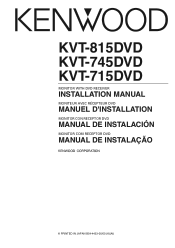 Kenwood KVT-745DVD Installation Manual