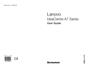 Lenovo A720 Lenovo IdeaCentre A7 Series User Guide