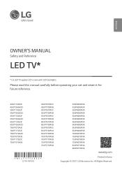 LG 75UP7070PUD Owners Manual