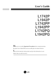 LG L1942P-BS Owner's Manual (English)