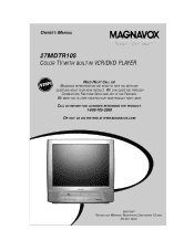 Magnavox 27MDTR10S User manual,  English (US)
