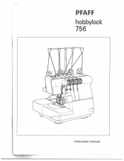 Pfaff hobbylock 756 Owner's Manual