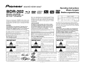 Pioneer ED-BRDPL-002 Pioneer BDR-202 Operating Instructions