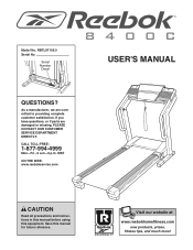 Reebok 8400c Treadmill English Manual