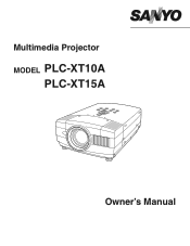 Sanyo PLC-XT15A Owners Manual