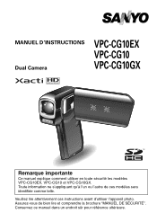Sanyo VPC-CG10P VPC-CG10 Owners Manual French