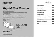 Sony DSCU50 Operating Instructions