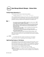 Dell PowerConnect OpenManage Network Manager Release Notes 5.1