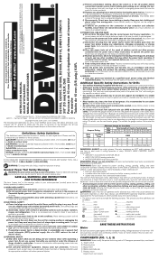 Dewalt DWD112 Instruction Manual