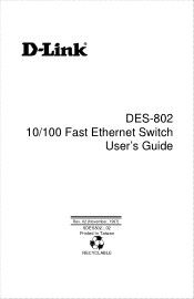 D-Link DES-802 User Guide