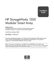 HP AE326A HP StorageWorks 1500 Modular Smart Array Installation Guide (355901-004, October 2006)