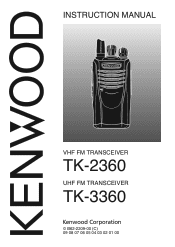 Kenwood TK-3360 User Manual 1