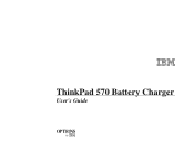 Lenovo ThinkPad i Series 1157 ThinkPad 570 External Battery Charger User's Guide