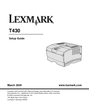 Lexmark T430 Setup Guide