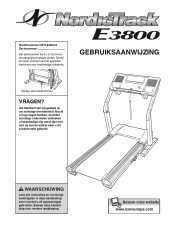 NordicTrack E 3800 Treadmill Dutch Manual