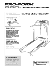 ProForm Iseries 660 Crosstrainer Treadmill Canadian French Manual