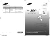 Samsung UN65HU8700F Quick Guide Ver.1.0 (English)
