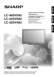 Sharp LC-42SV50U LC-32SV40U | LC-42SV50U | LC-46SV50U Operation Manual