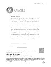 Vizio VF550M VF550M HDTV User Manual