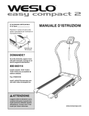 Weslo Easy Compact 2 Treadmill Italian Manual