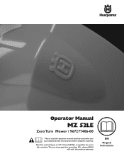 Husqvarna MZ 52LE Owners Manual