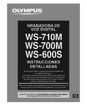 Olympus WS-600S WS-710M Instrucciones Detalladas (Espa?ol)