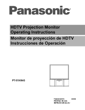 Panasonic PT-51HX43 PT51HX43G User Guide
