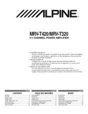 Alpine T320 User Manual