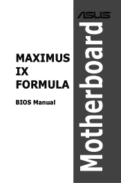 Asus ROG MAXIMUS IX FORMULA MAXIMUS IX FORMULA BIOS ManualEnglish