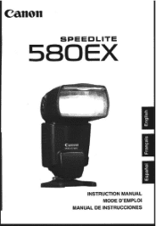 Canon 580EX Speedlite 580EX Manual