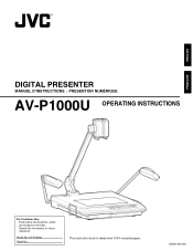 JVC AV-P1000U Instruction manual for the AV-P1000U Digital Presenter (794KB)