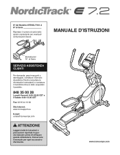 NordicTrack E 7.2 Elliptical Italian Manual