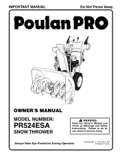 Poulan PR524ESA User Manual