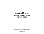 Ryobi P3240 Parts Diagram