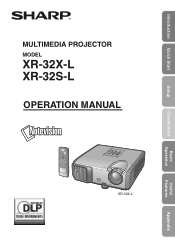 Sharp XR-32SL XR-32S | XR-32X Operation Manual
