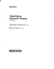 Sony CPD-1302 Operating Instructions  (primary manual)