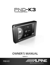 Alpine PND-K3 Owners Manual