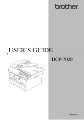 Brother International DCP 7020 Users Manual - English