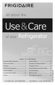 Frigidaire FGHC2342LF Use and Care Manual