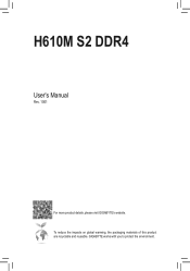 Gigabyte H610M S2 DDR4 User Manual
