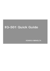 Konica Minolta AccurioPress C7100 IQ-501 Quick Guide