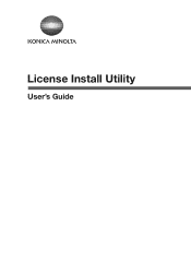 Konica Minolta bizhub C654 License Install Utility User Guide
